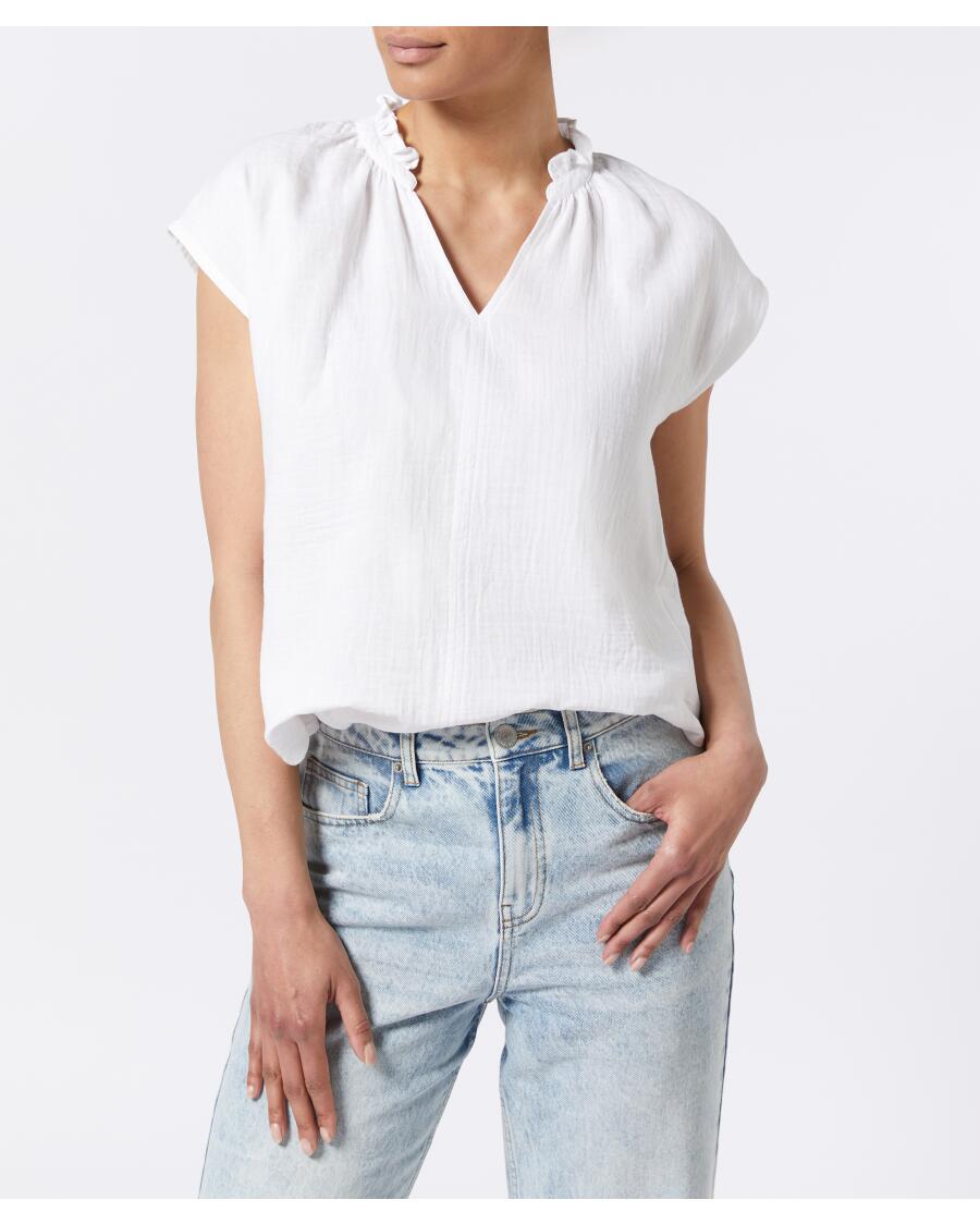 Musselin-Bluse weiß