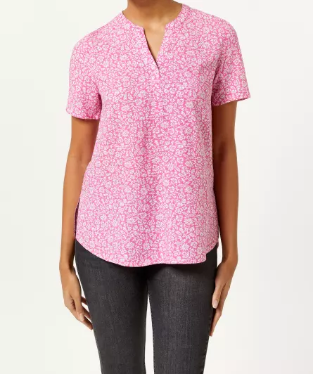 Geblümte Bluse in Pink