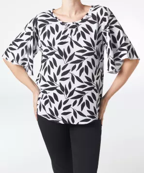 Bluse mit Trompetenärmeln