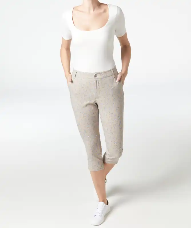 Bengaalse broek met blauwe bloemen