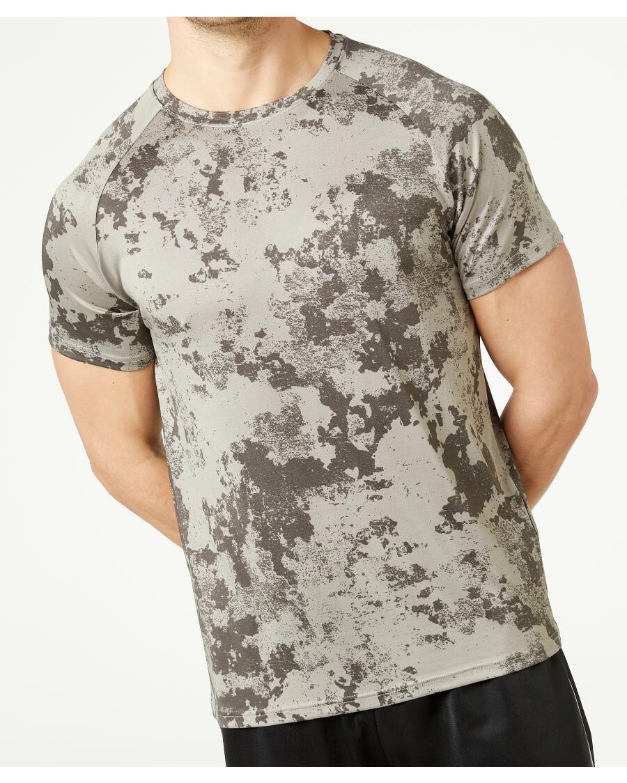 Gemustertes Sport-Shirt hellgrau