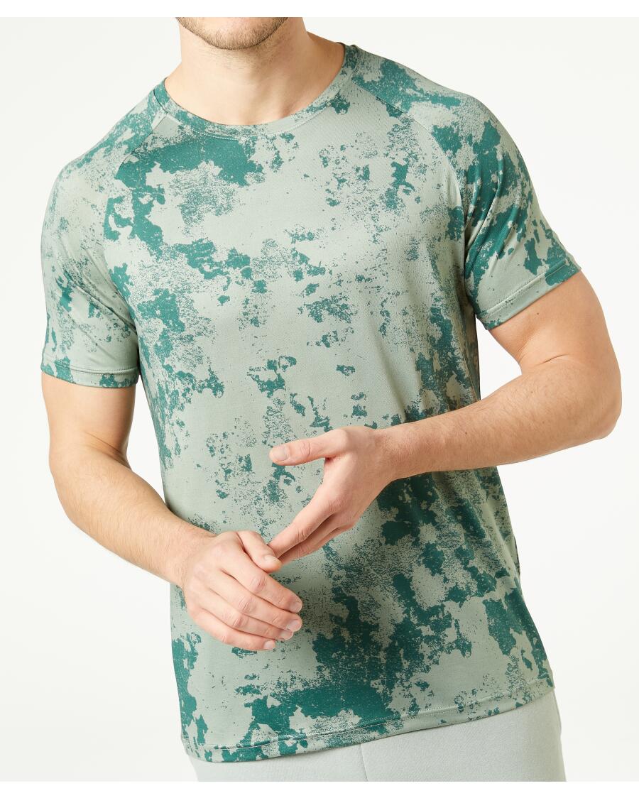 Gemustertes Sport-Shirt hellgrün