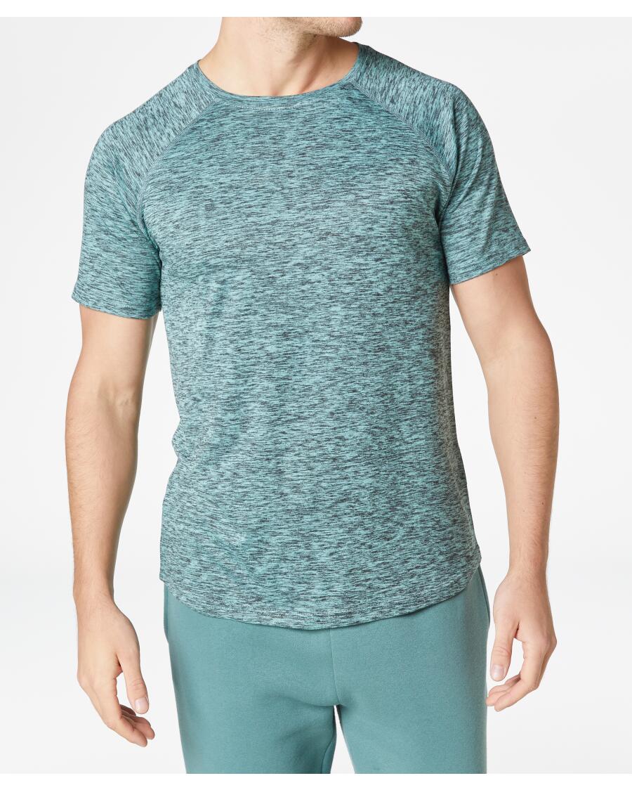 Meliertes Sport-Shirt hellblau