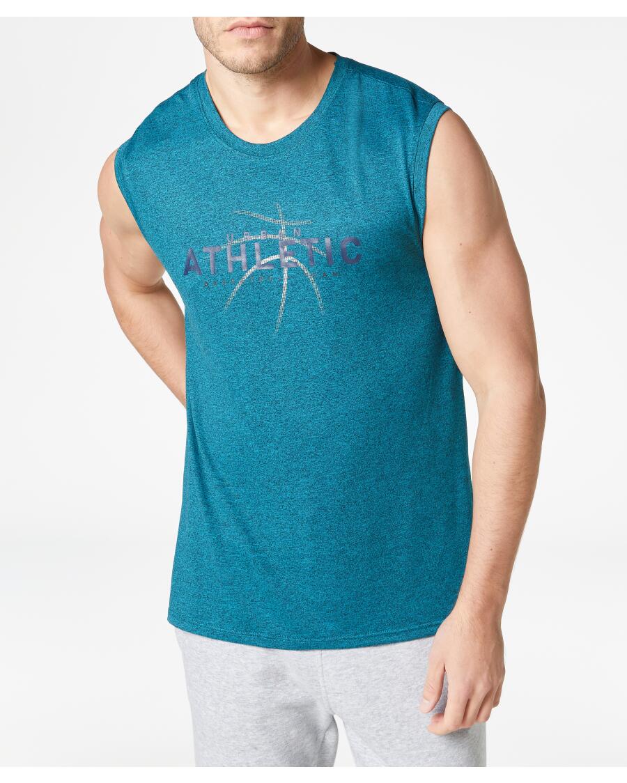 Sport-Tanktop in Melange petrol melange