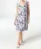 Ärmelloses Kleid weiß bedruckt