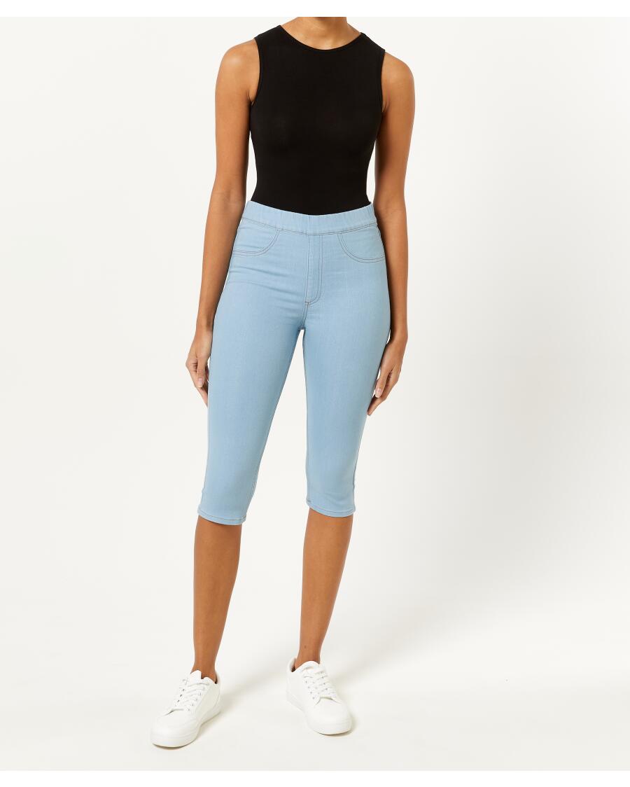 Jegginsy 3/4 jasny jeans
