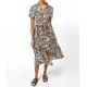 Midikleid Blätter