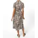 Midikleid Blätter