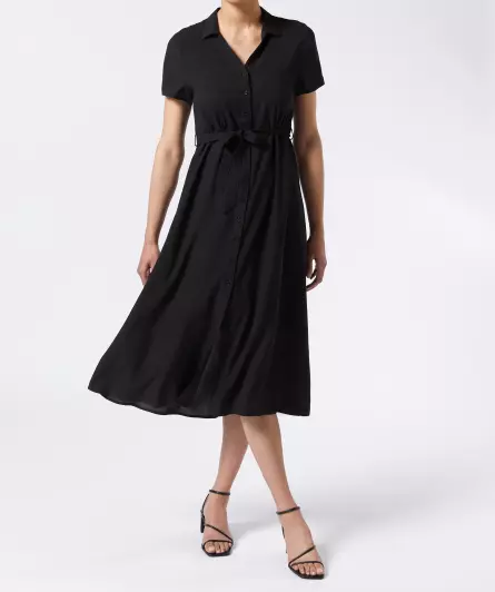Midikleid mit Bindegürtel