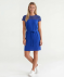 Šaty s krajkovou vložkou indigově modrá