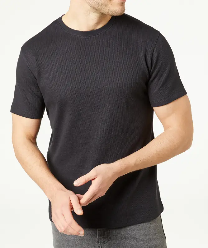 T-Shirt mit Waffelstruktur