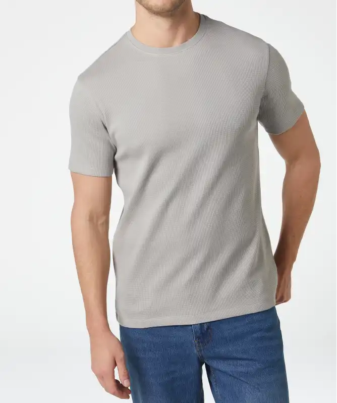 T-Shirt mit Waffelstruktur