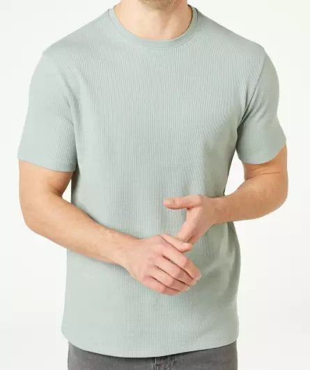 T-Shirt mit Waffelstruktur