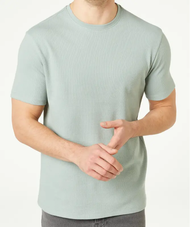 T-Shirt mit Waffelstruktur