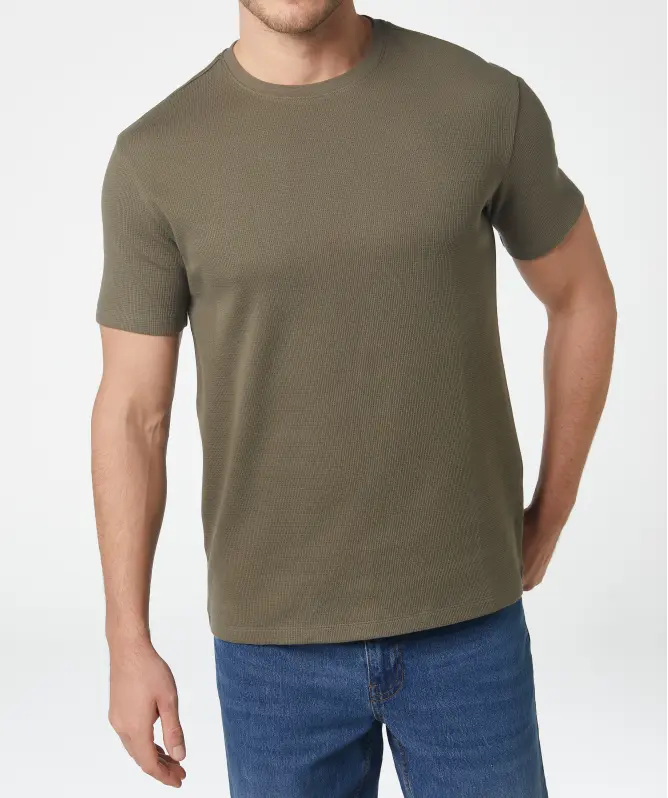 T-Shirt mit Waffelstruktur