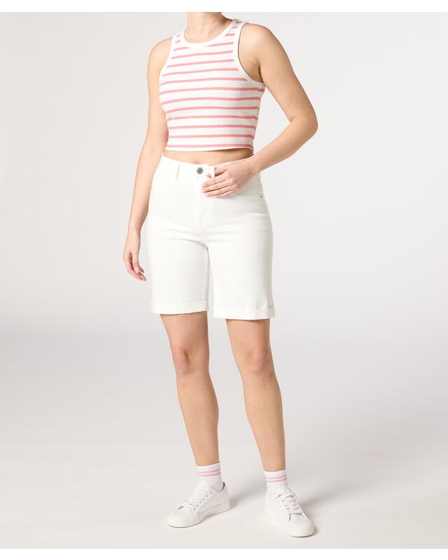 High-waist denim shorts for women, white (KiK Jeans-Shorts High-waist (weiß)) — KiK, authentic German product in Morocco