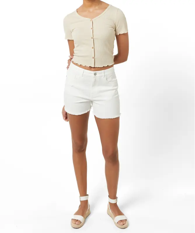 Jeans-Shorts mit Waschungseffekten