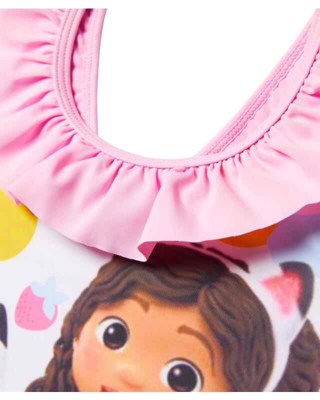 Maillot de bain Gabby's Dollhouse fille, rose vif/blanc (KiK Gabby´s Dollhouse Badeanzug (pink/weiß)) — KiK, produit allemand authentique au Maroc