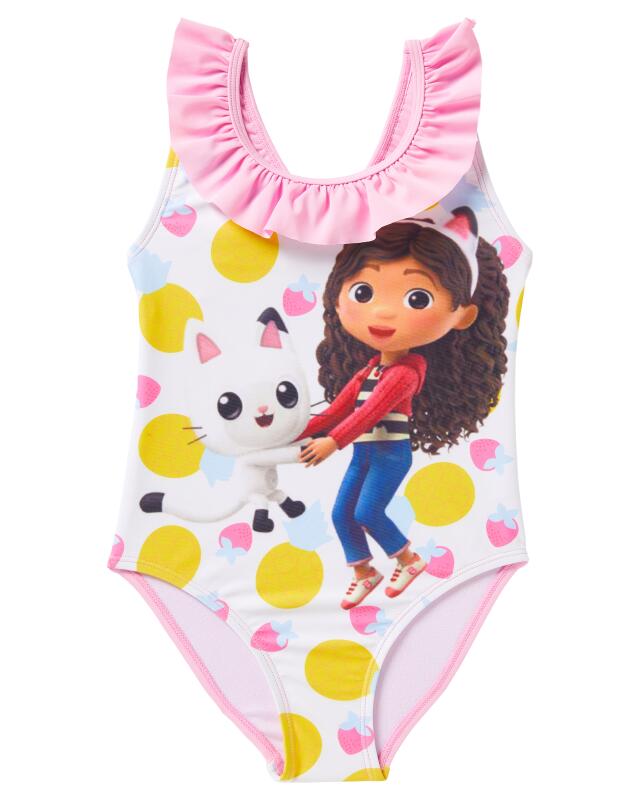 Maillot de bain Gabby's Dollhouse fille, rose vif/blanc — KiK, produit allemand authentique au Maroc