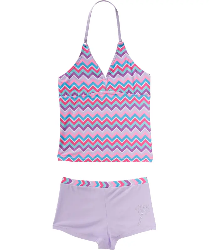Tankini z zygzakowatym wzorem