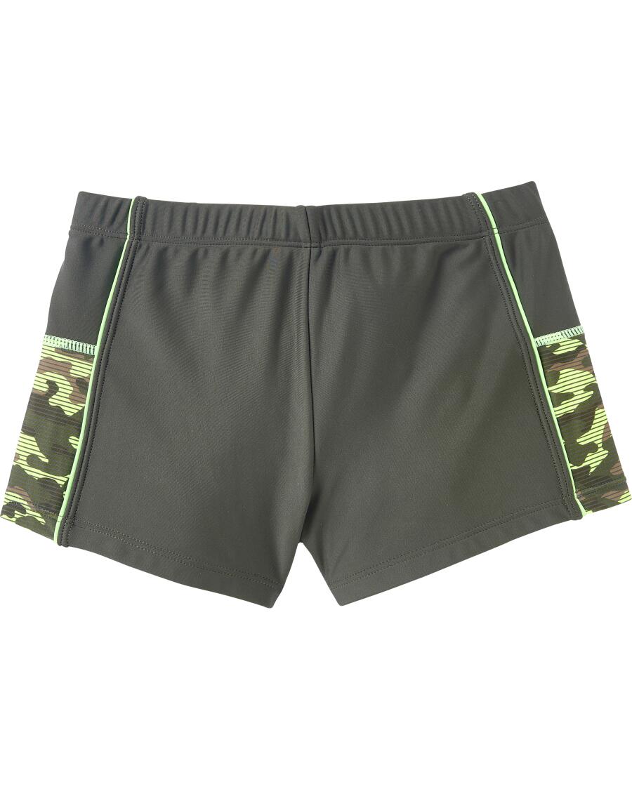 Maskáčové plavecké šortky khaki