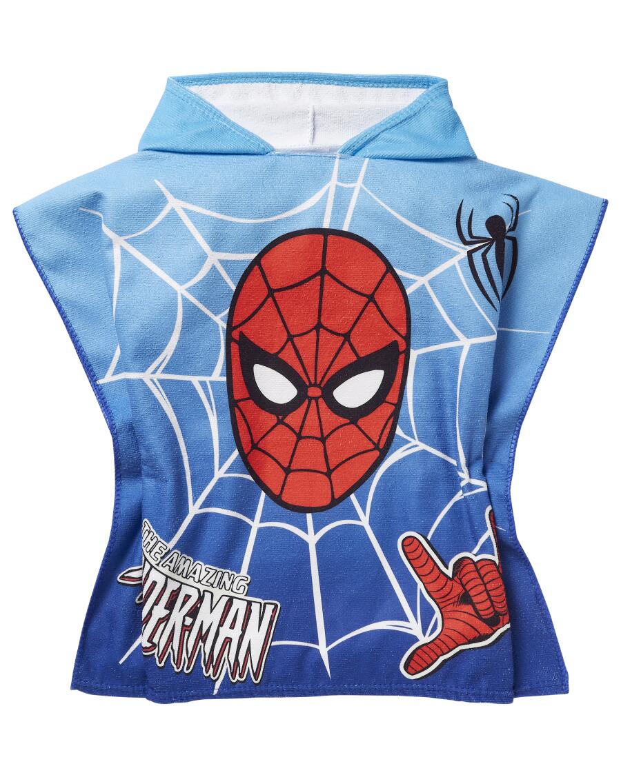 Spider-Man Badeponcho blau