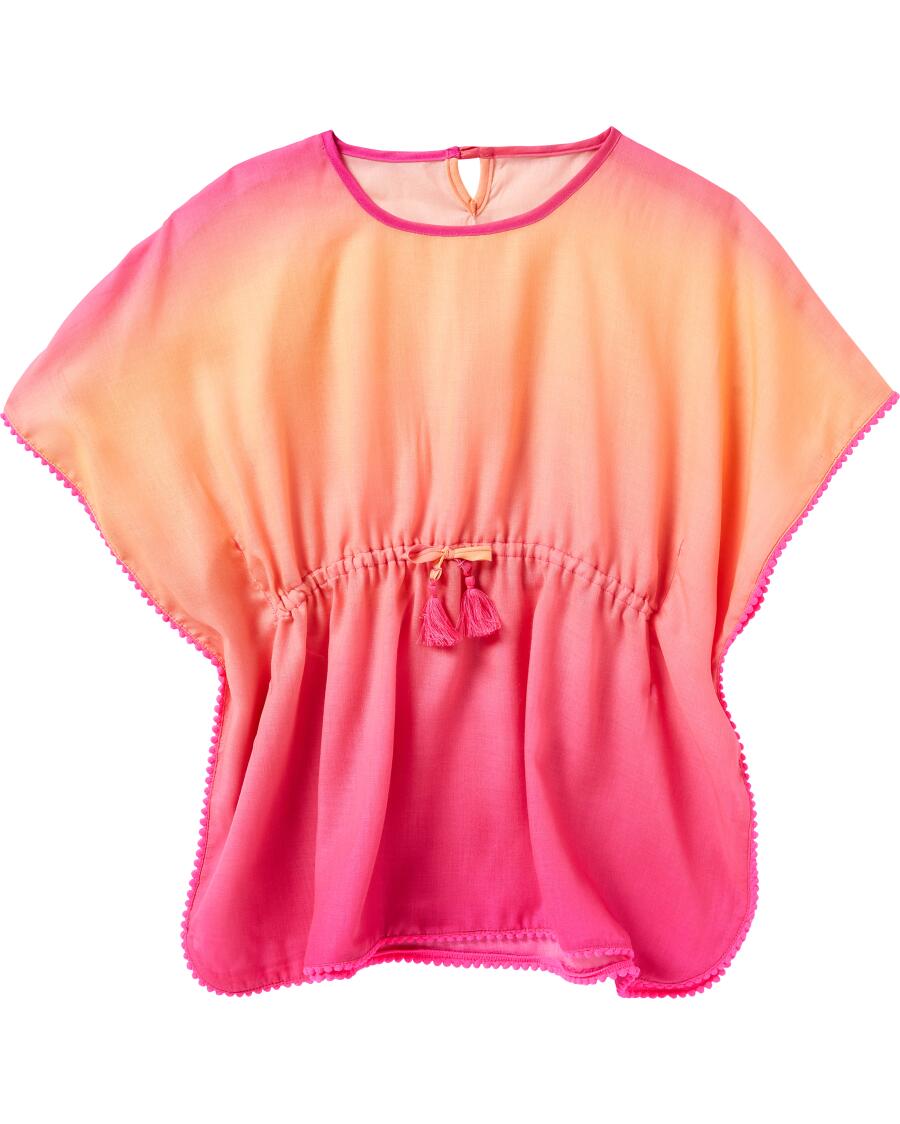 Strandtunika mit Farbverlauf neon orange
