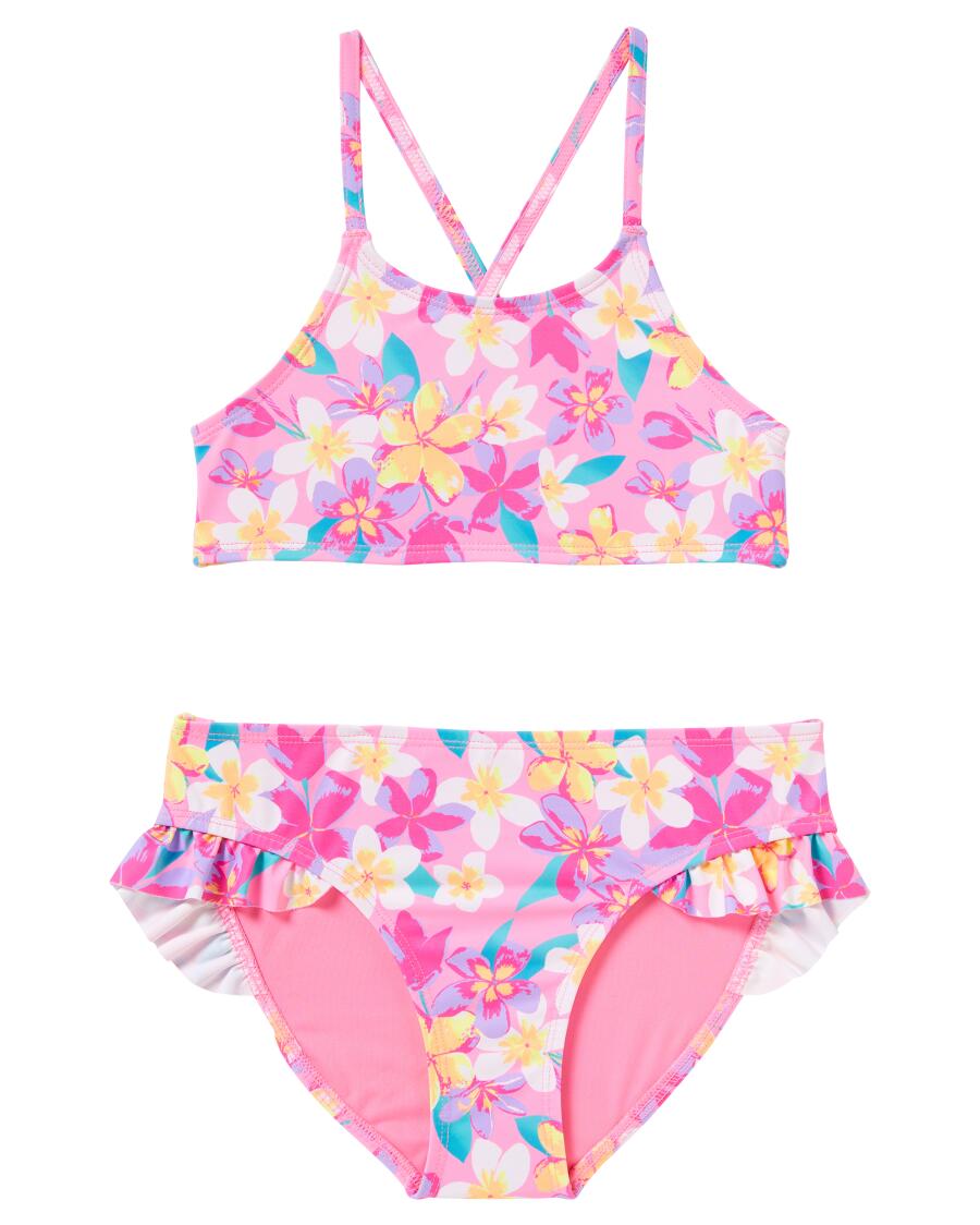 Bikini mit Blumen pink
