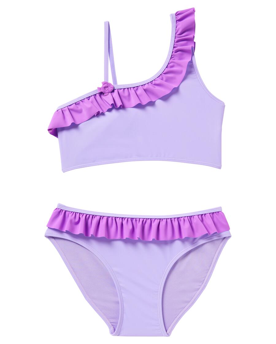 Bikini met ruches paars