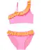 Bikini mit Rüschenkanten pink