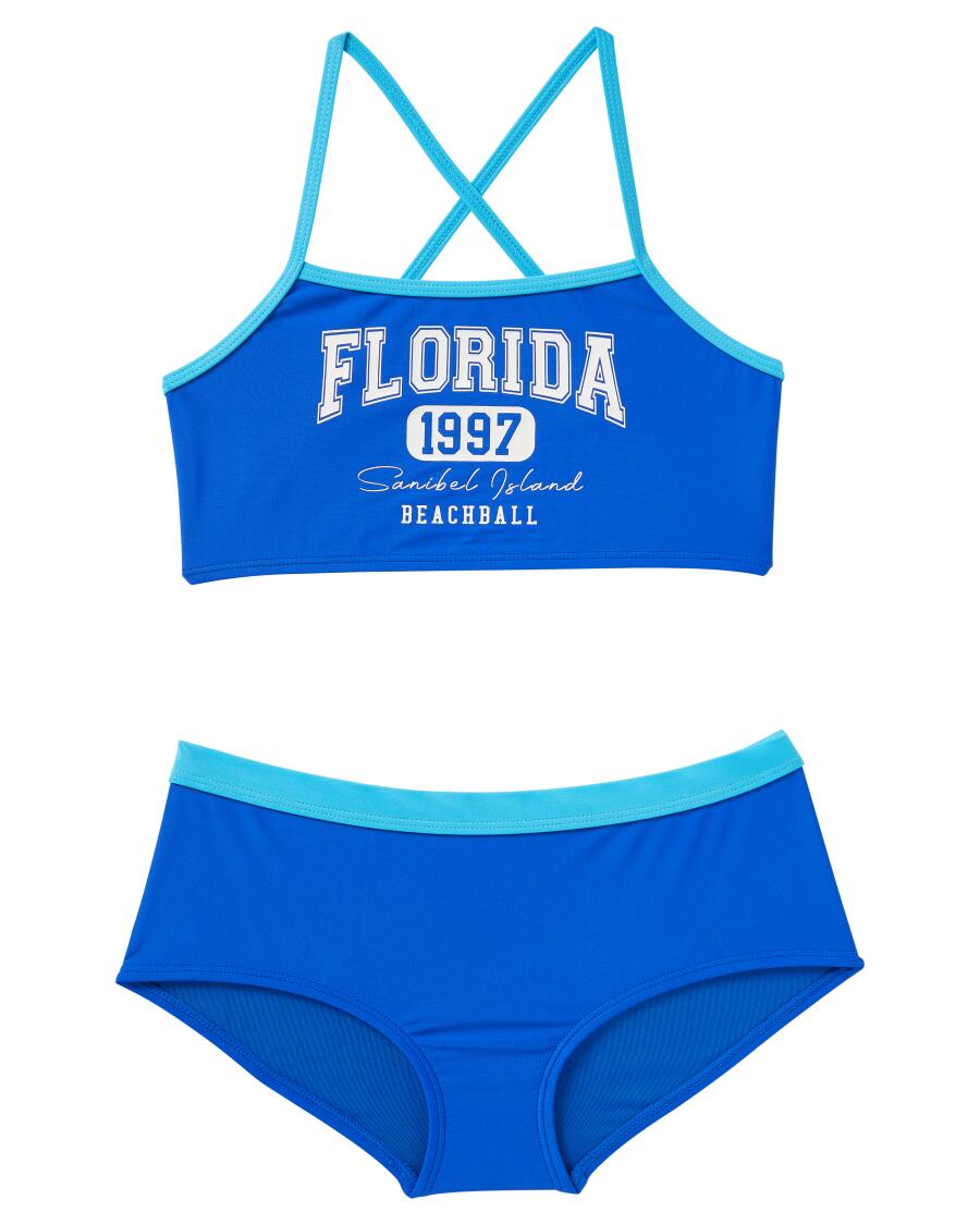 Bikini in Neonfarbe neon blau