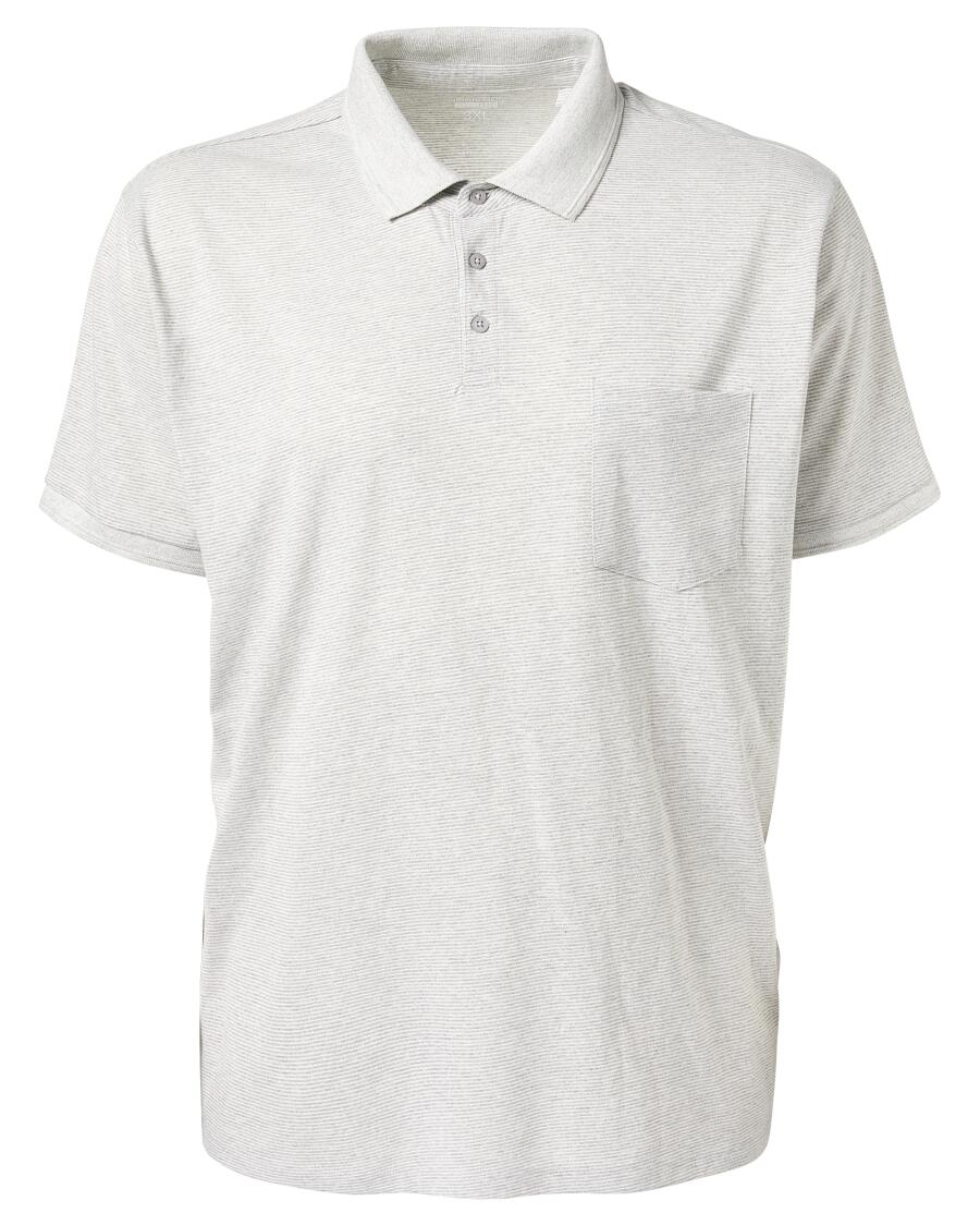 Strukturiertes Poloshirt grau melange