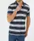 Poloshirt mit Streifen dunkelblau/weiß