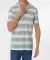 Poloshirt mit Streifen grün/weiß