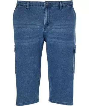 Denim shorts met cargozakken