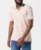 Komplett bedrucktes Poloshirt hellrosa bedruckt