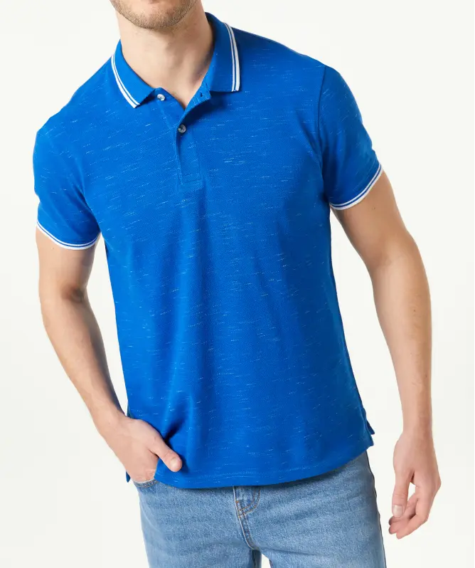 Poloshirt mit Kontraststreifen