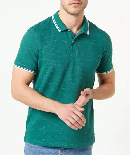 Poloshirt mit Kontraststreifen