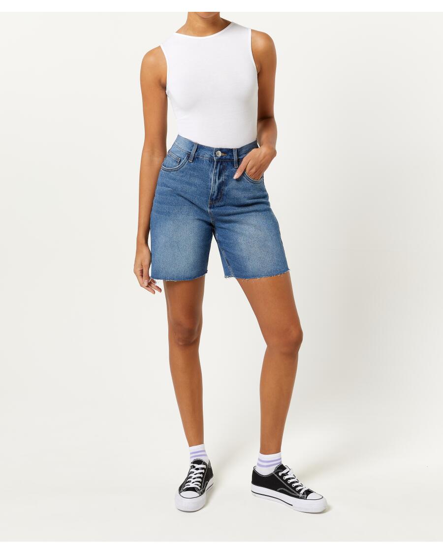 Spodenki jeansowe niebieski jeans