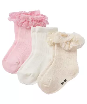 Socken mit Spitze