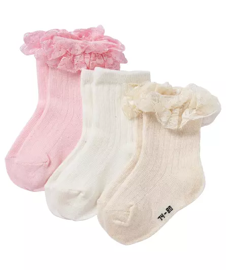 Socken mit Spitze