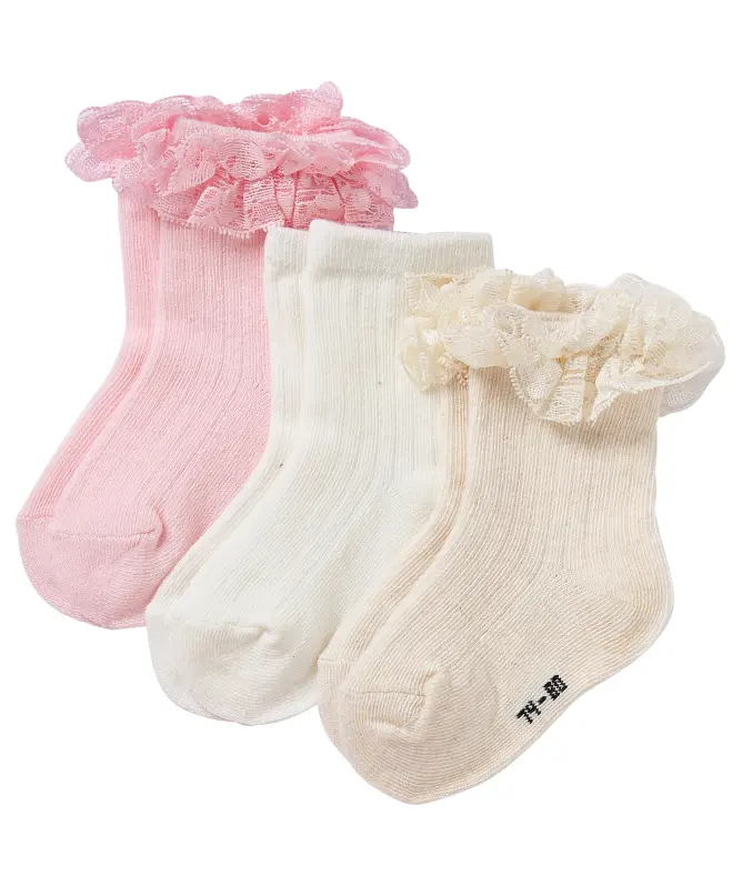 Socken mit Spitze