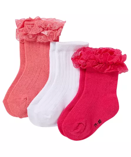 Socken mit Spitze