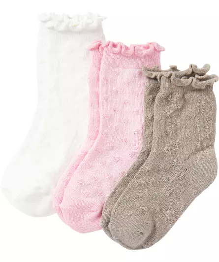 Socken mit Wellenkante