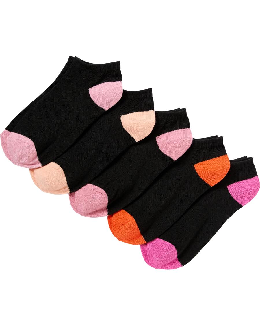 Sneakersocken schwarz/rosa
