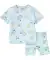 T-shirt + fietsbroek stitch aqua blauw
