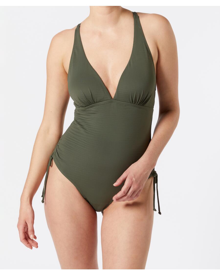 Badeanzug in Khaki Khaki