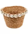Seegraskorb mit Muscheln
