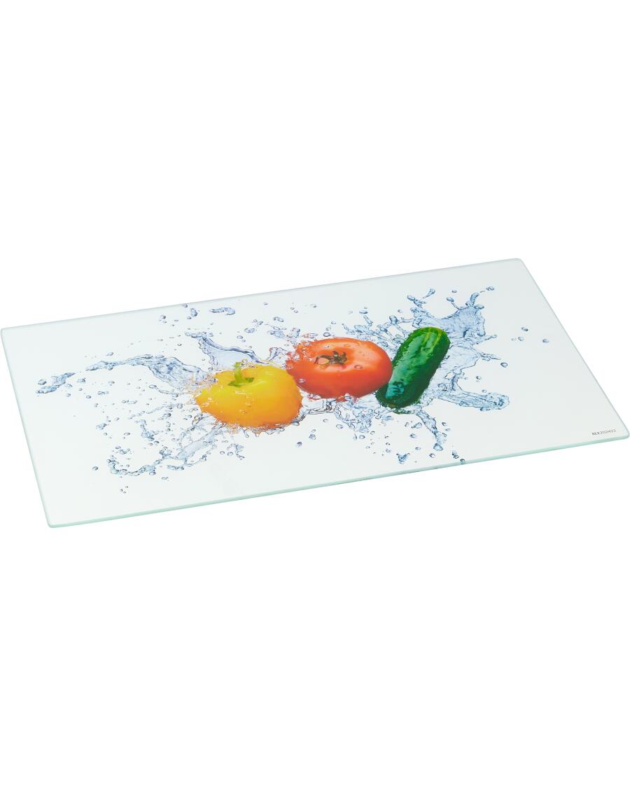 Schneidebrett aus Glas weiß