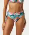 High-waist Bikini-Slip hellblau bedruckt